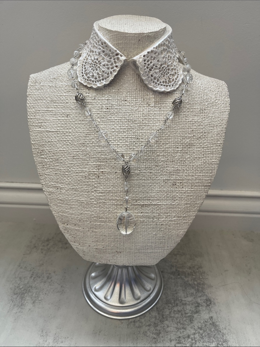 Lia Sophia Crystal Pendant Beaded Y-Necklace